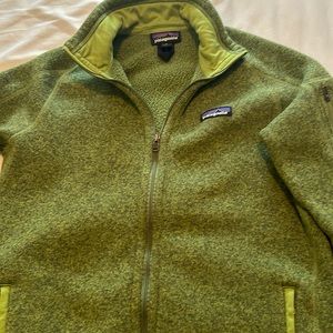 Patagonia green Better sweater full zip size medium